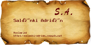 Salánki Adrián névjegykártya
